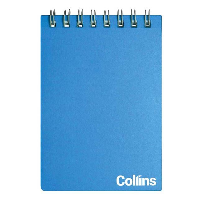 Collins Notebook Wiro Polyprop Ice Blue Top Opening 77x112 5mm Ruled 48 Leaf