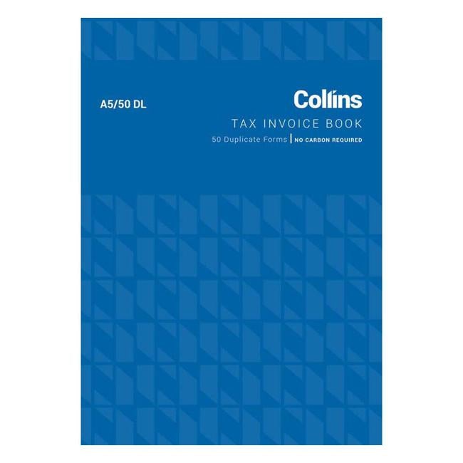 Collins Tax Invoice A5/50dl No Carbon Required