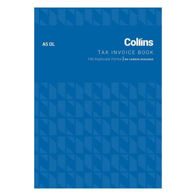 Collins Tax Invoice A5dl No Carbon Required
