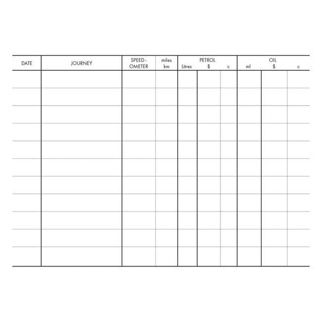 Collins Vehicle Log Book No.70 65 Leaf 136x163mm