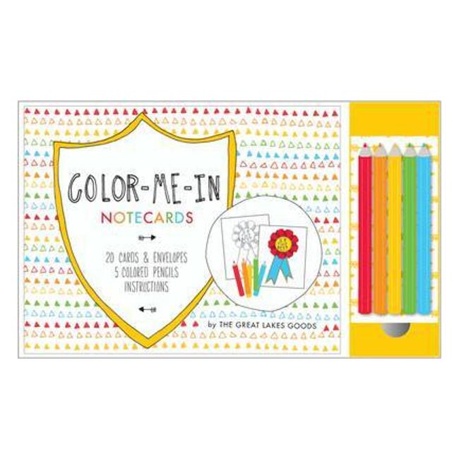 Colour-Me-In Notecards - Rose Lazar