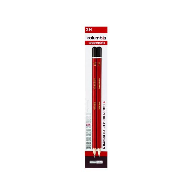 Columbia copperplate lead pencil hexagonal 2h pk2