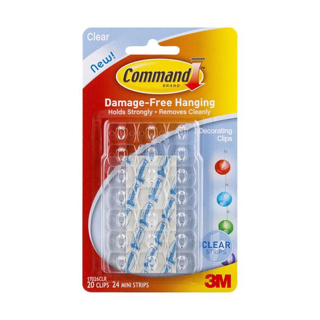 Command Clips Decorating Hooks 17026CLR Clear Pk/20