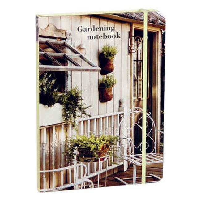 Country Garden Themed Large Notebook - -