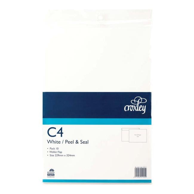 Croxley Envelope C4 Peel And Seal Wallet Flap 10 Pack