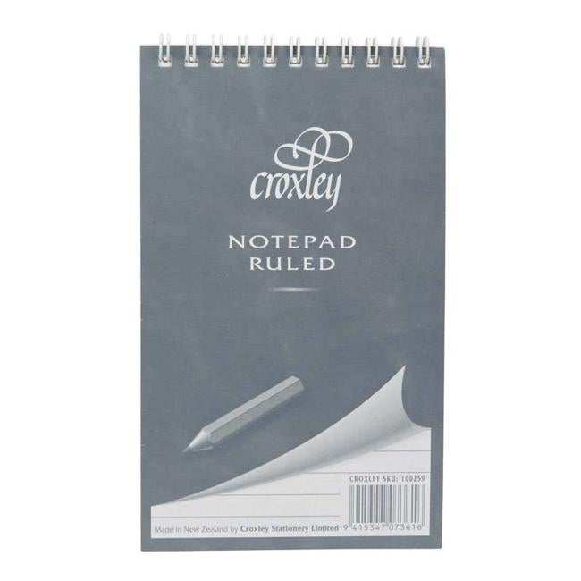 Croxley Notebook Compact Top Opening 100x165mm Grey Cover 50lf